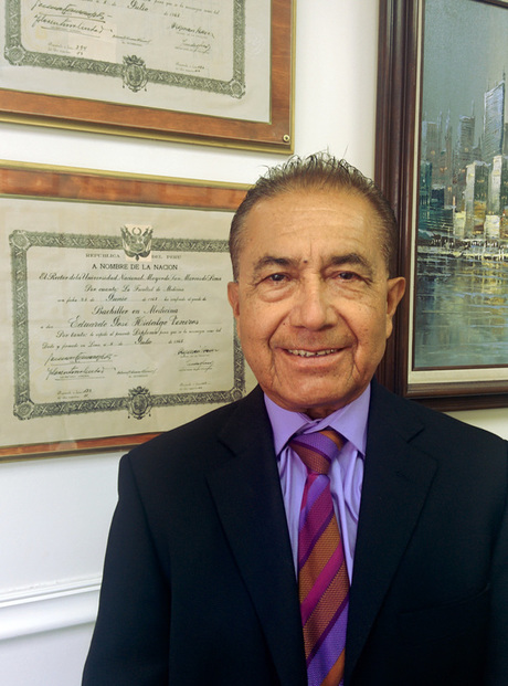 Doctor Eduardo Hidalgo in his Fort Lauderdale office 